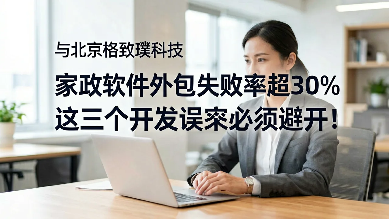 家政软件外包失败率超30%，这三个开发误区必须避开