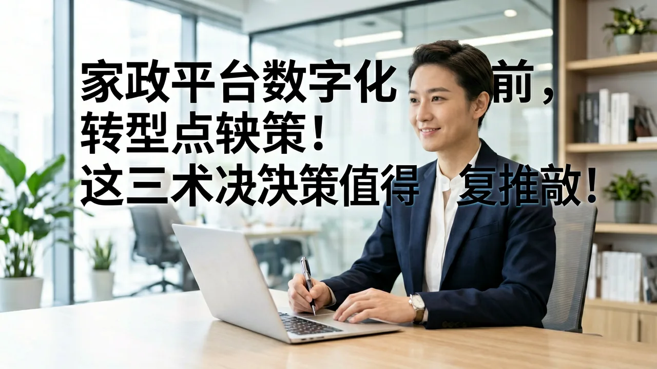 家政平台数字化转型前，这三点技术决策值得反复推敲